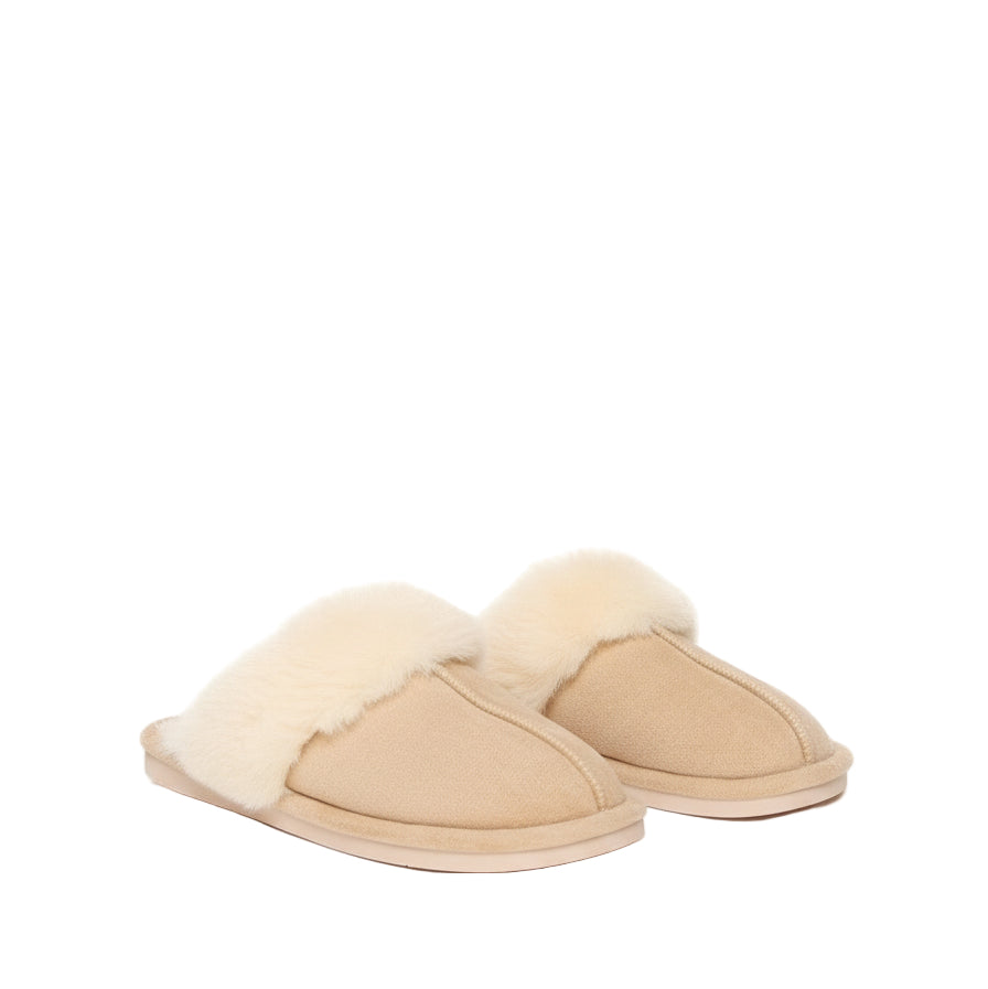 Hush Puppies suède dames pantoffels zwart - Maat 38 - Sloffen - Echt