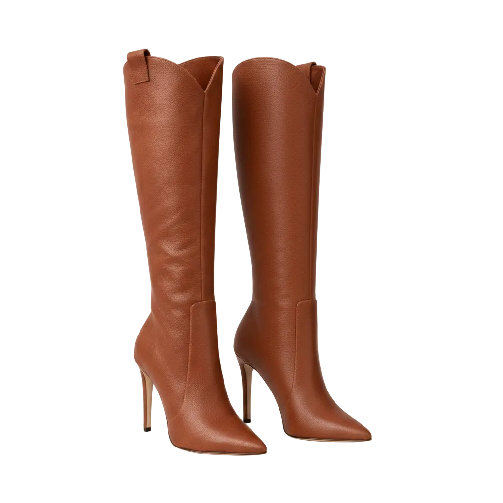 Black Knee High Boots for Women - Elegant High Heel Long Leather Boots for Chic Style 0
