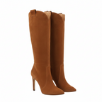 Black Knee High Boots for Women - Elegant High Heel Long Leather Boots for Chic Style