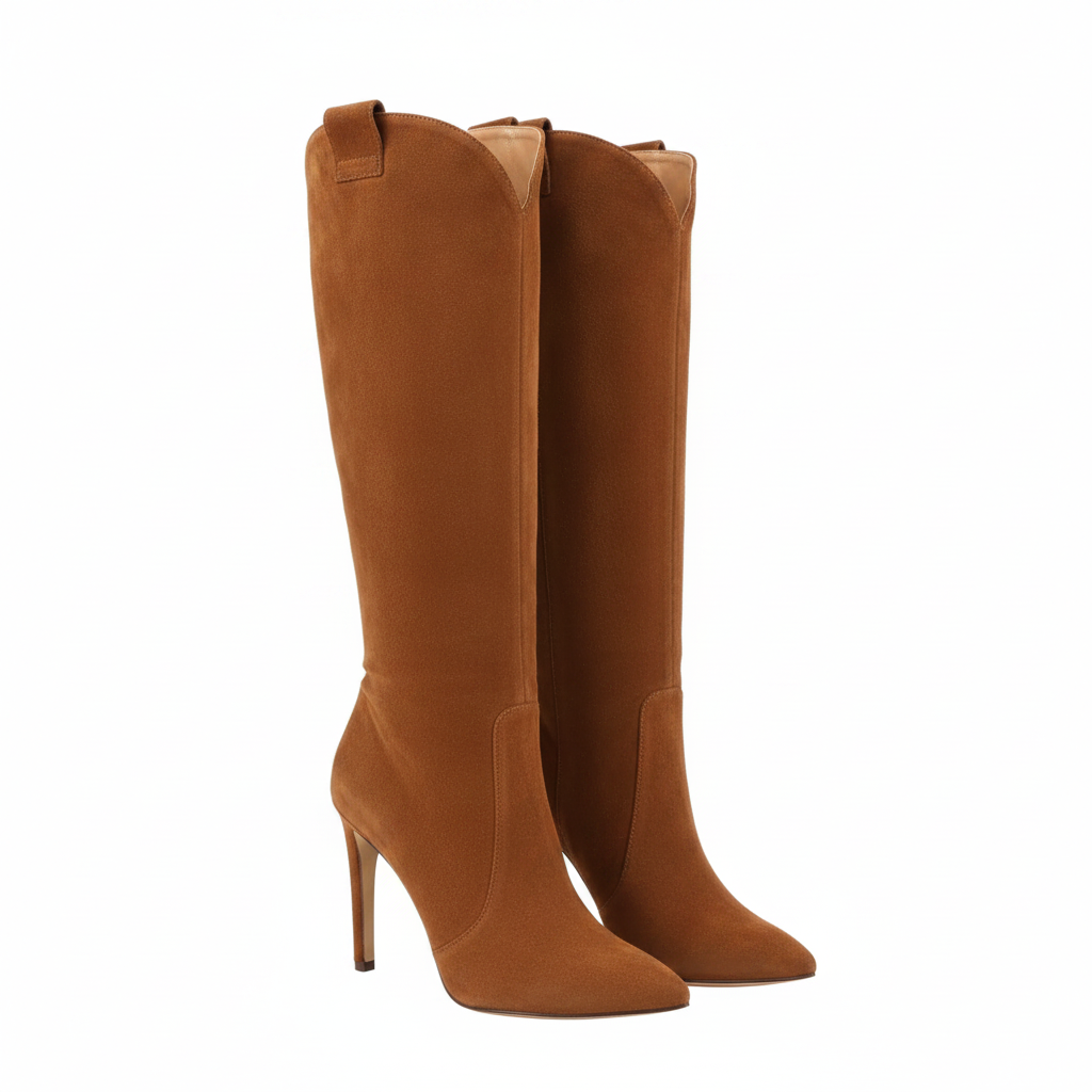 Black Knee High Boots for Women - Elegant High Heel Long Leather Boots for Chic Style