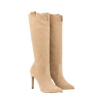 Black Knee High Boots for Women - Elegant High Heel Long Leather Boots for Chic Style 1