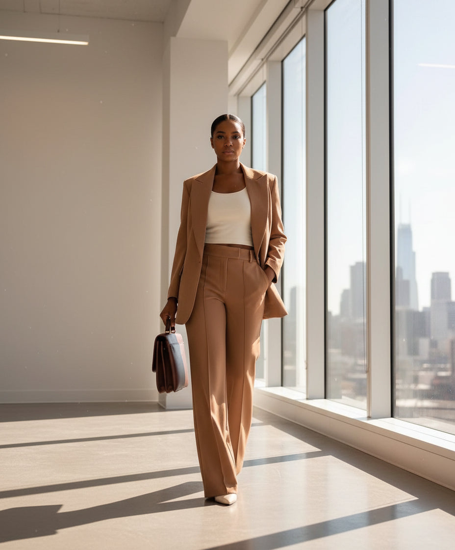 Dames Co-ord Set met Oversized Blazer en Rechte Broek in Polyester – Veelzijdige Stijl en Comfort, Maten XXS tot 3XL 4