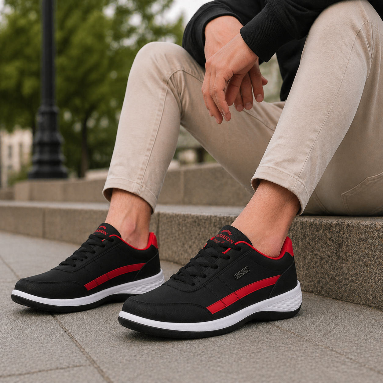 Heren Sneakers van Leer - Orthopedische Vrijetijdsschoenen met Antislip Zool en Gewatteerde Steunzool 3