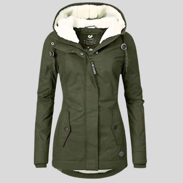 Lange Waterdichte Winterjas Dames met Capuchon en Warme Voering - Diverse Kleuren Beschikbaar 4