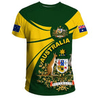 Men's 3D Printed Australia Flag T-Shirt, Short Sleeve Loose Fit Tee, Comfortable Cotton Blend Summer Shirt 1