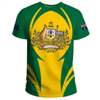 Men's 3D Printed Australia Flag T-Shirt, Short Sleeve Loose Fit Tee, Comfortable Cotton Blend Summer Shirt 4