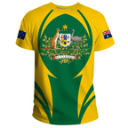 Men's 3D Printed Australia Flag T-Shirt, Short Sleeve Loose Fit Tee, Comfortable Cotton Blend Summer Shirt 9