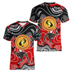 Men's 3D Printed Kangaroo Pattern T-Shirt – Short Sleeve V-Neck Casual Tee, Lightweight Fabric, Available in Multiple Sizes 3