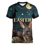 Men's 3D Printed Kangaroo Pattern T-Shirt – Short Sleeve V-Neck Casual Tee, Lightweight Fabric, Available in Multiple Sizes 6