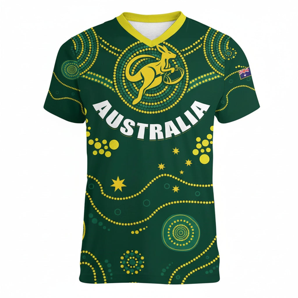 Men's 3D Printed Kangaroo Pattern T-Shirt – Short Sleeve V-Neck Casual Tee, Lightweight Fabric, Available in Multiple Sizes 8