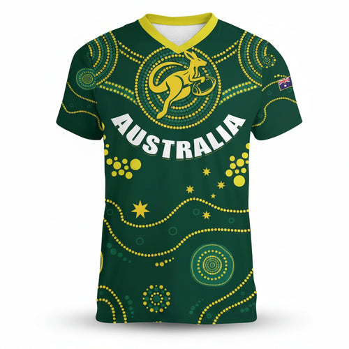 Men's 3D Printed Kangaroo Pattern T-Shirt – Short Sleeve V-Neck Casual Tee, Lightweight Fabric, Available in Multiple Sizes 8