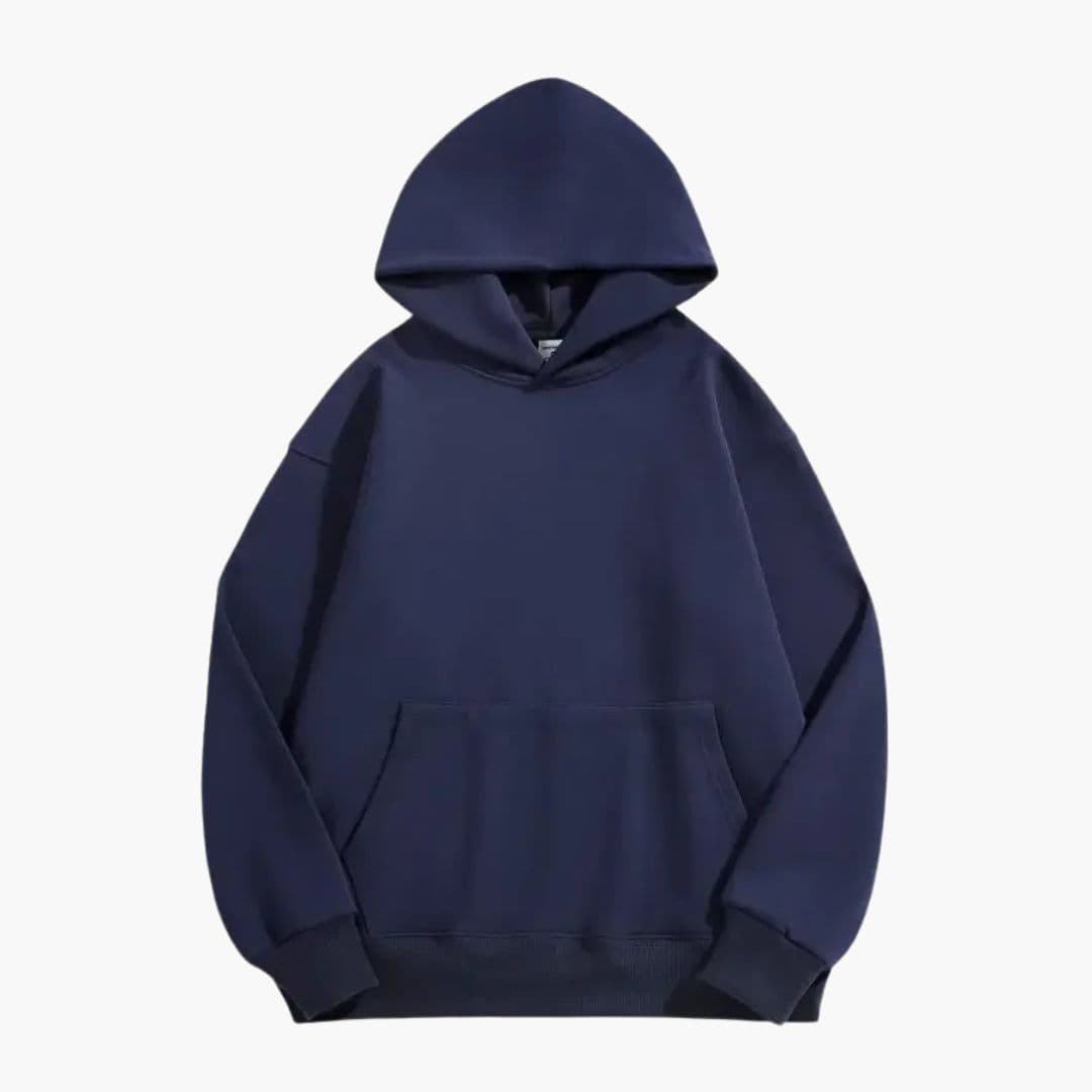 Men's Adjustable Hooded Sweatshirt with Kangaroo Pocket – Comfortable Pullover Hoodie for Casual Wear 0