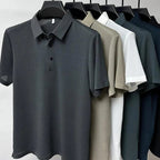 Men's Anti-Crease Polo Shirt, Lightweight Breathable Short Sleeve Top, Classic Collar, Sizes S-4XL 5