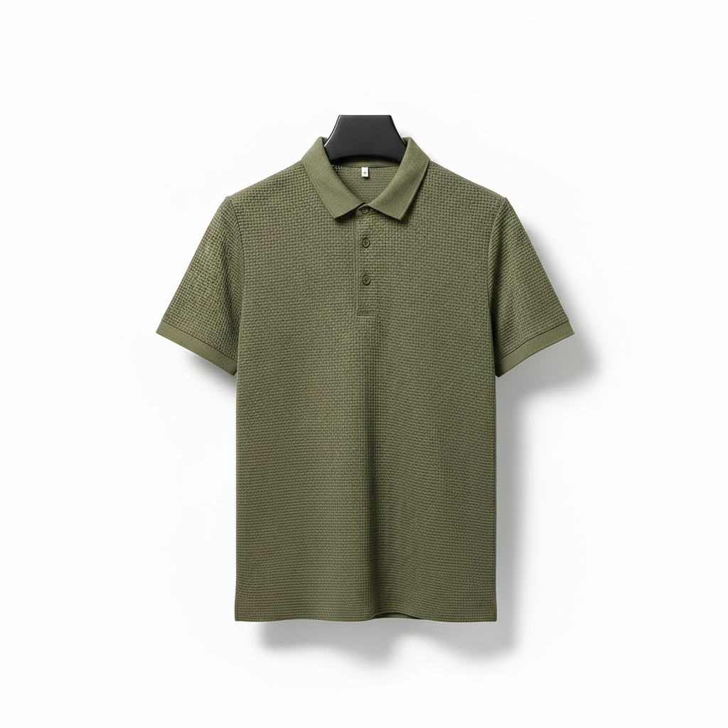 Men's Anti-Crease Polo Shirt, Lightweight Breathable Short Sleeve Top, Classic Collar, Sizes S-4XL