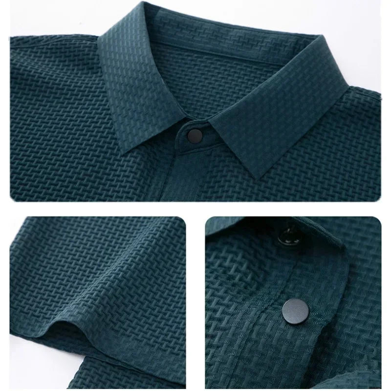 Men's Anti-Crease Polo Shirt, Lightweight Breathable Short Sleeve Top, Classic Collar, Sizes S-4XL 6