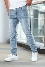 Men's Casual Jeans with Pockets - Timeless Fit, Durable Sustainable Denim, Slightly Worn Look, Versatile for All Year Round 2