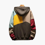 Men's Colorblock Hoodie with Adjustable Hood and Front Pocket – Casual and Trendy Sweatshirt for Fall and Winter 1