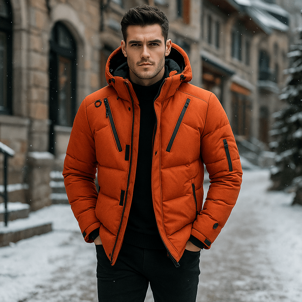 Men's Down Jacket with Detachable Hood – Warm and Durable Mens Winter Jacket for Extreme Cold Protection 3