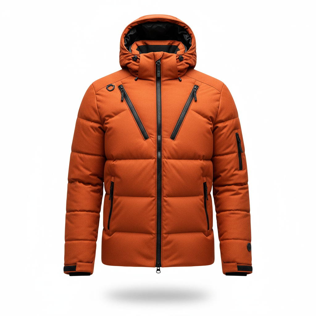 Men's Down Jacket with Detachable Hood – Warm and Durable Mens Winter Jacket for Extreme Cold Protection