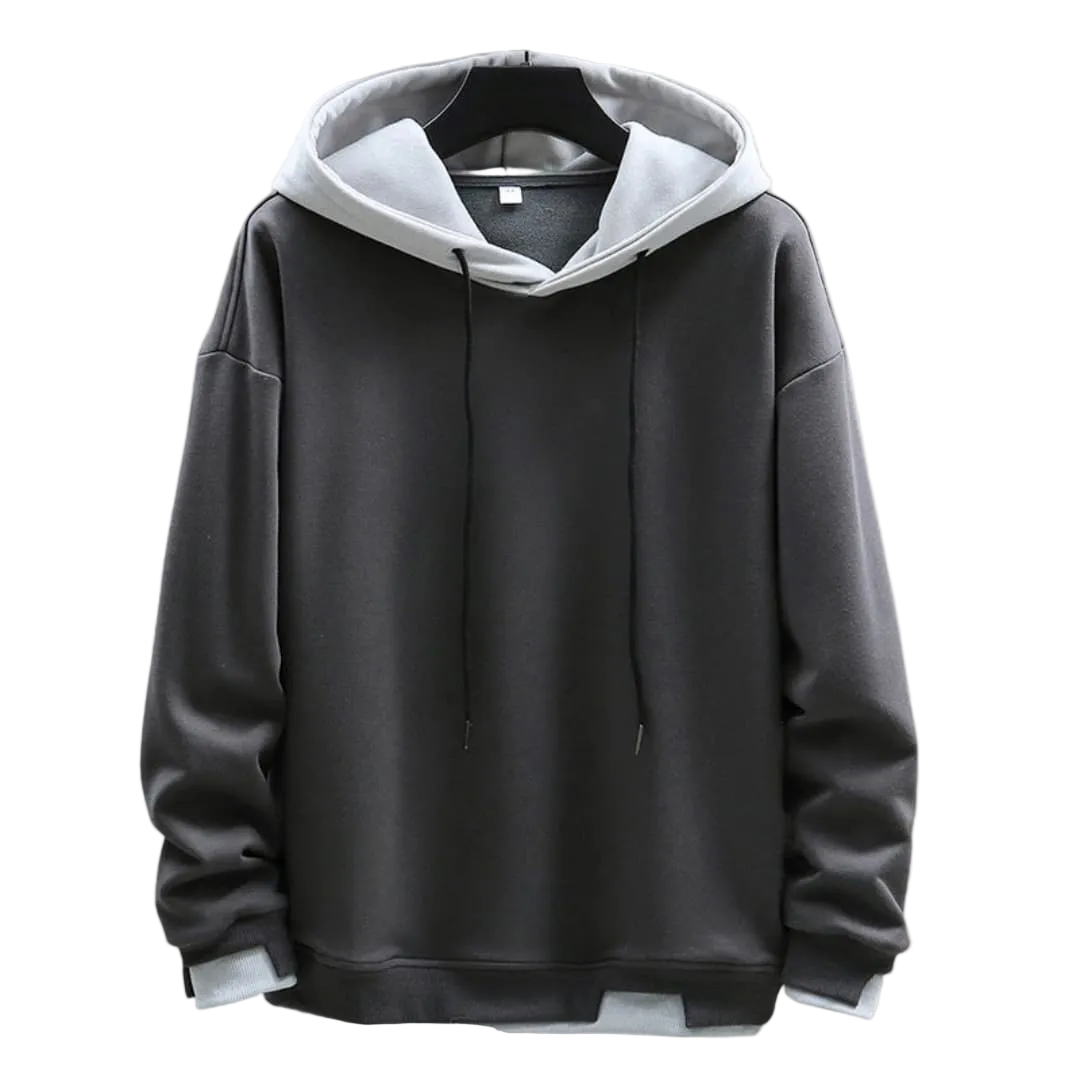 Men's Drawstring Hoodie with Kangaroo Pocket – Comfortable Everyday Wear, Relaxed Fit, Long Sleeves, Adjustable Hood 0