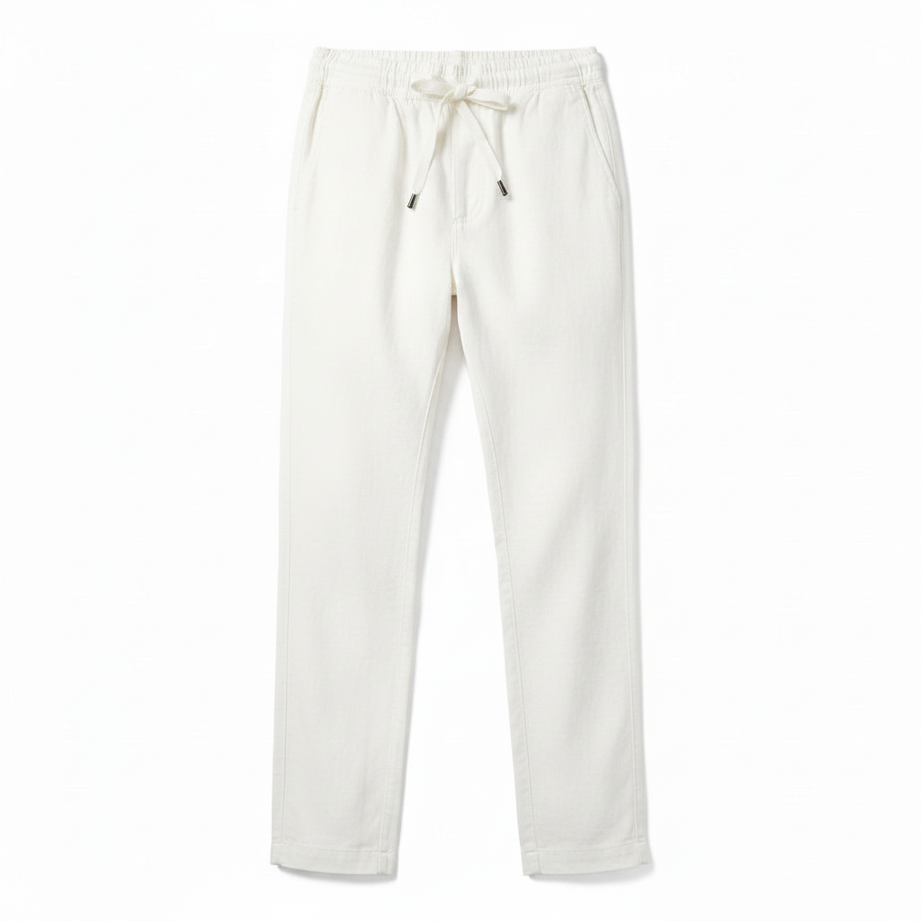 Men's Linen Trousers with Elastic Waistband – Breathable Summer Pants in 8 Colors