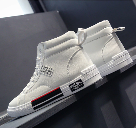 Men's Modern High Shoes for Autumn and Winter – Comfortable Fit in Black and White, Adjustable Laces, Sizes 39-44 2