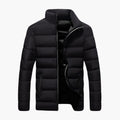 Men's Quilted Winter Jacket with Stand-Up Collar and Zipped Pockets – Warm Insulated Mens Coat for Cold Weather 0