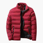 Men's Quilted Winter Jacket with Stand-Up Collar and Zipped Pockets – Warm Insulated Mens Coat for Cold Weather 5