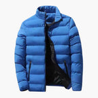 Men's Quilted Winter Jacket with Stand-Up Collar and Zipped Pockets – Warm Insulated Mens Coat for Cold Weather 6