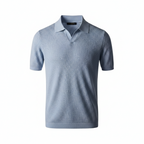 Men's Textured Short Sleeve Polo Shirt for Casual Summer Wear 2