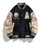 Men's Varsity Jacket, Classic Button-Up Bomber for Winter, Relaxed Fit with Iconic Patch Detailing, Available in Multiple Sizes 2