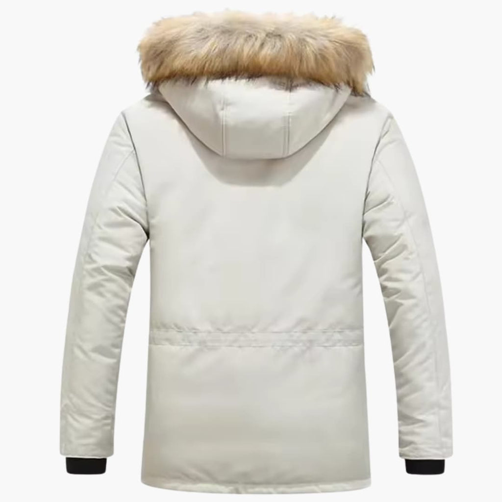 Men's Winter Jacket - Quilted Parka with Faux Fur Hood and Multiple Pockets - Warm Coats for Cold Weather 2