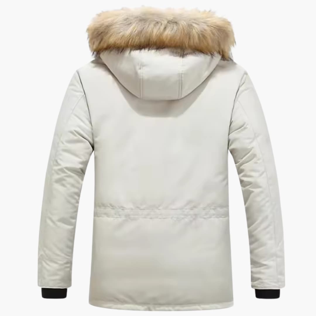 Men's Winter Jacket - Quilted Parka with Faux Fur Hood and Multiple Pockets - Warm Coats for Cold Weather 2
