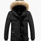 Men's Winter Jacket - Quilted Parka with Faux Fur Hood and Multiple Pockets - Warm Coats for Cold Weather 3