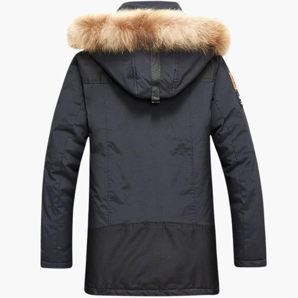 Men's Winter Jacket - Quilted Parka with Faux Fur Hood and Multiple Pockets - Warm Coats for Cold Weather 4