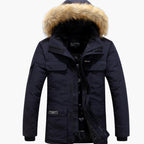Men's Winter Jacket - Quilted Parka with Faux Fur Hood and Multiple Pockets - Warm Coats for Cold Weather 6