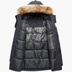 Men's Winter Jacket - Quilted Parka with Faux Fur Hood and Multiple Pockets - Warm Coats for Cold Weather 7
