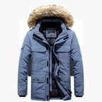 Men's Winter Jacket - Quilted Parka with Faux Fur Hood and Multiple Pockets - Warm Coats for Cold Weather 8