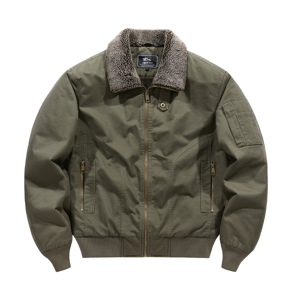 Men's Zip Up Bomber Jacket with Structured Collar – Versatile Summer Outerwear, Comfortable Fit, Available in Multiple Sizes 1