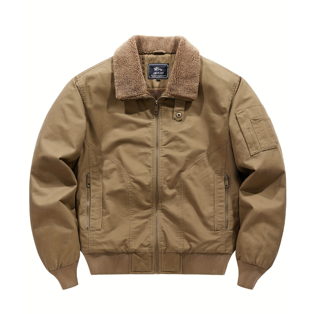 Men's Zip Up Bomber Jacket with Structured Collar – Versatile Summer Outerwear, Comfortable Fit, Available in Multiple Sizes 2