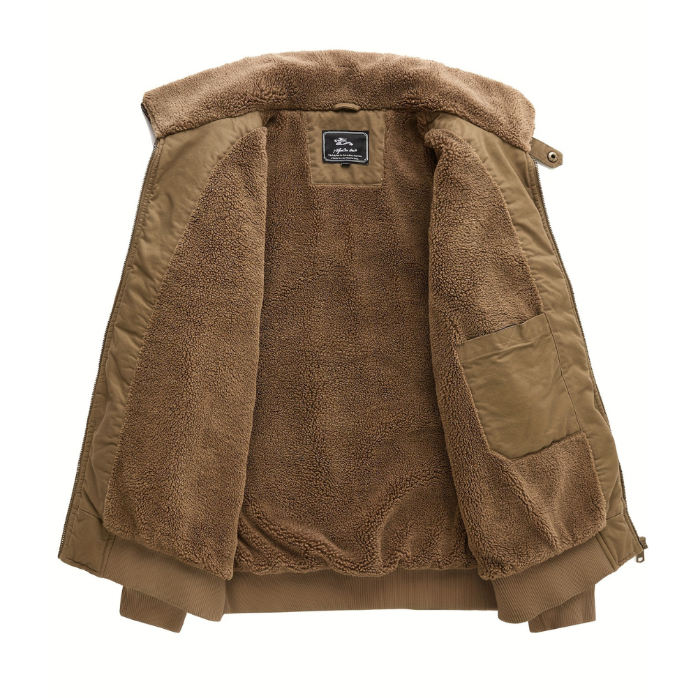 Men's Zip Up Bomber Jacket with Structured Collar – Versatile Summer Outerwear, Comfortable Fit, Available in Multiple Sizes 4