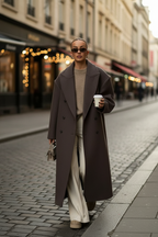 Oversized Lente Schouwjas met Double-Breasted Sluiting en Reverskraag – Lichtgewicht Casual en Chic Mantel 2