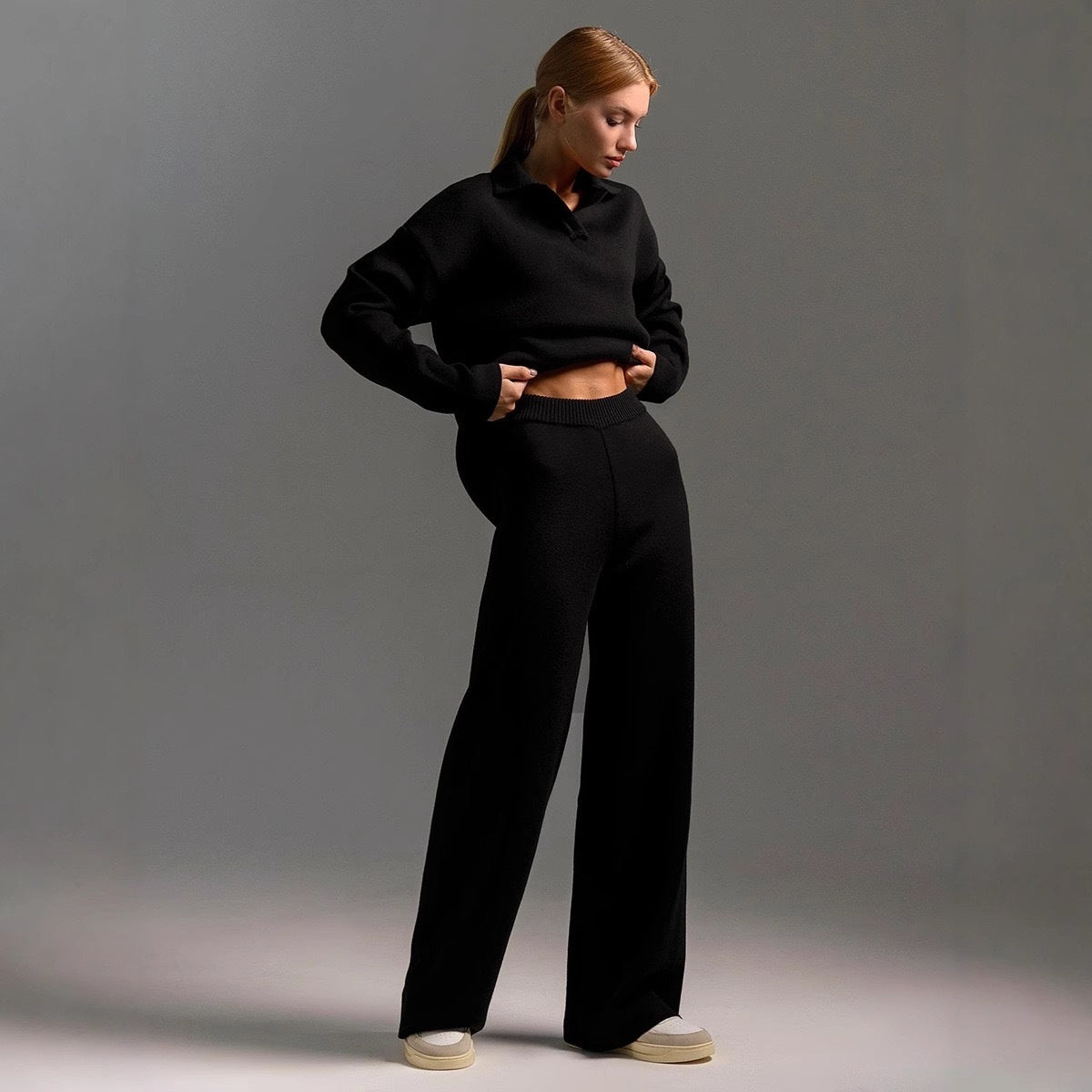 Soft Womens Lounge Set – Comfortable Relaxed Fit Loungewear Top and Bottoms in Multiple Colors 7