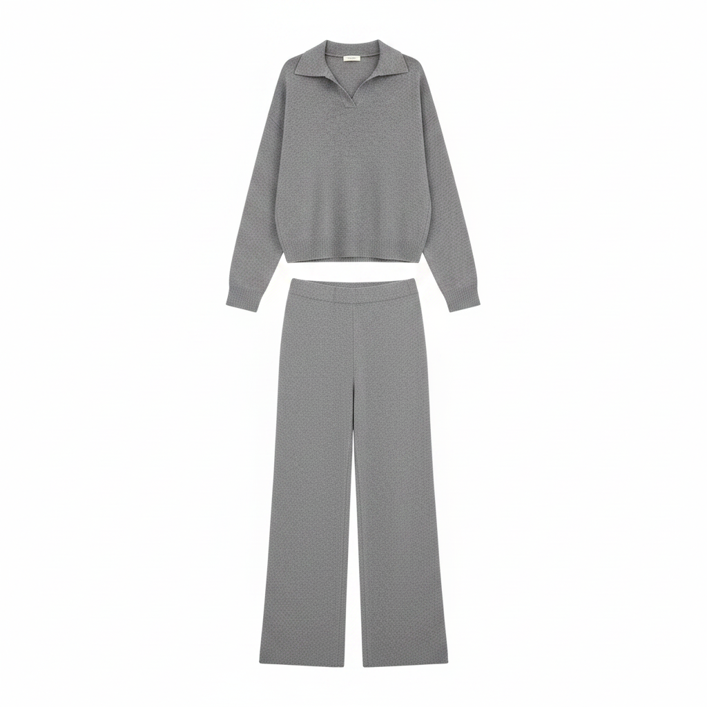 Soft Womens Lounge Set – Comfortable Relaxed Fit Loungewear Top and Bottoms in Multiple Colors 9