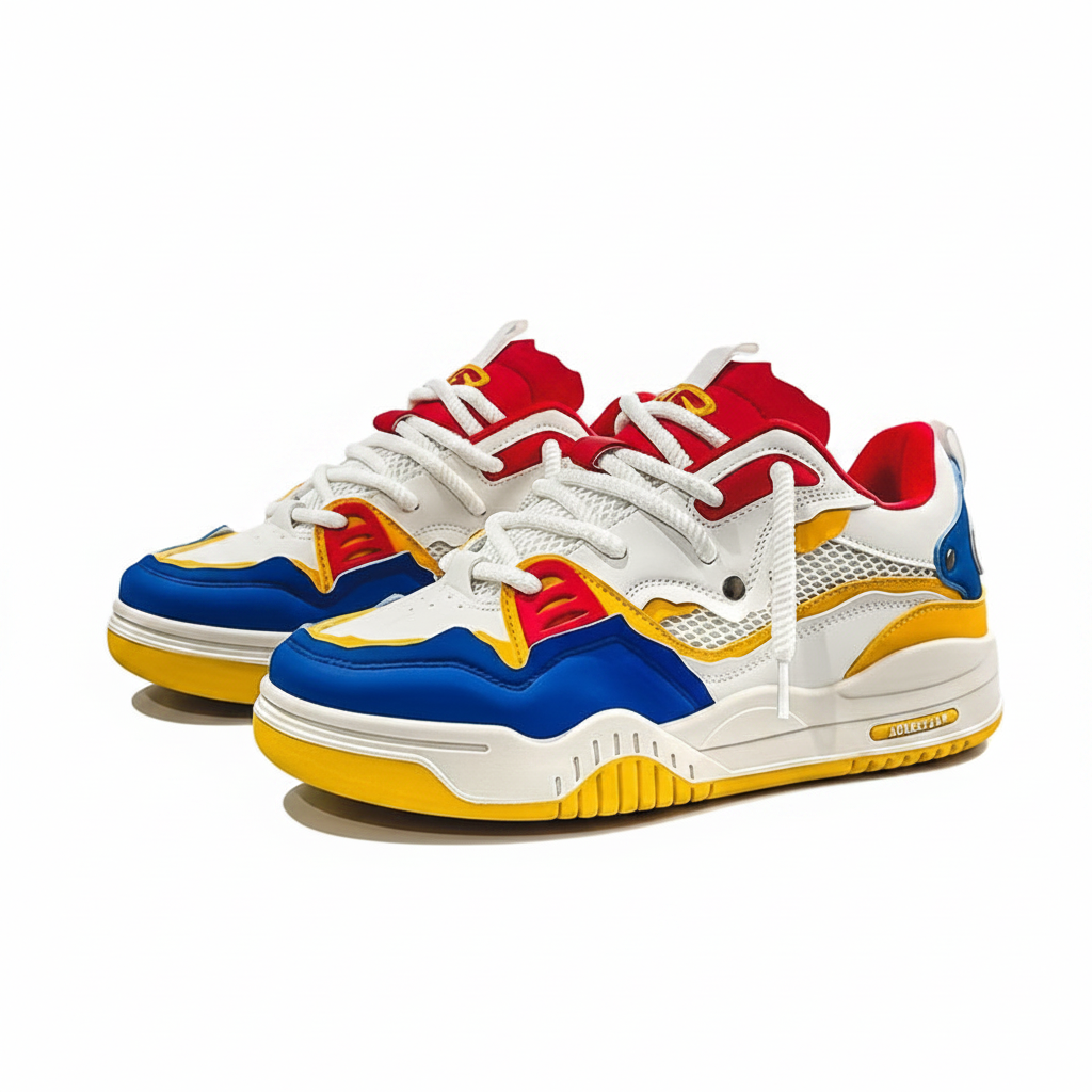 Sportieve Sneakers met Geometrisch Patroon – Comfortabele Herfst Schoenen voor Casual en Sportieve Activiteiten