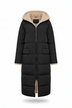 Stijlvolle Gewatteerde Dames Jas met Capuchon - Lange Herfstjas voor Comfort en Warmte 3