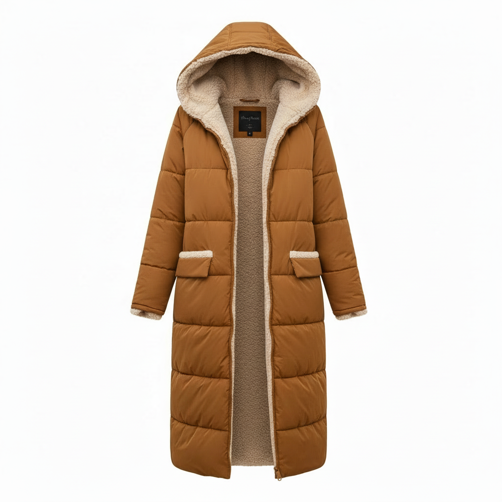 Stijlvolle Gewatteerde Dames Jas met Capuchon - Lange Herfstjas voor Comfort en Warmte 4