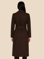 Tijdloze Wollen Dames Jas Lang met Dubbele Rij Knopen – Elegante Bovenkleding voor Koude Seizoenen 4