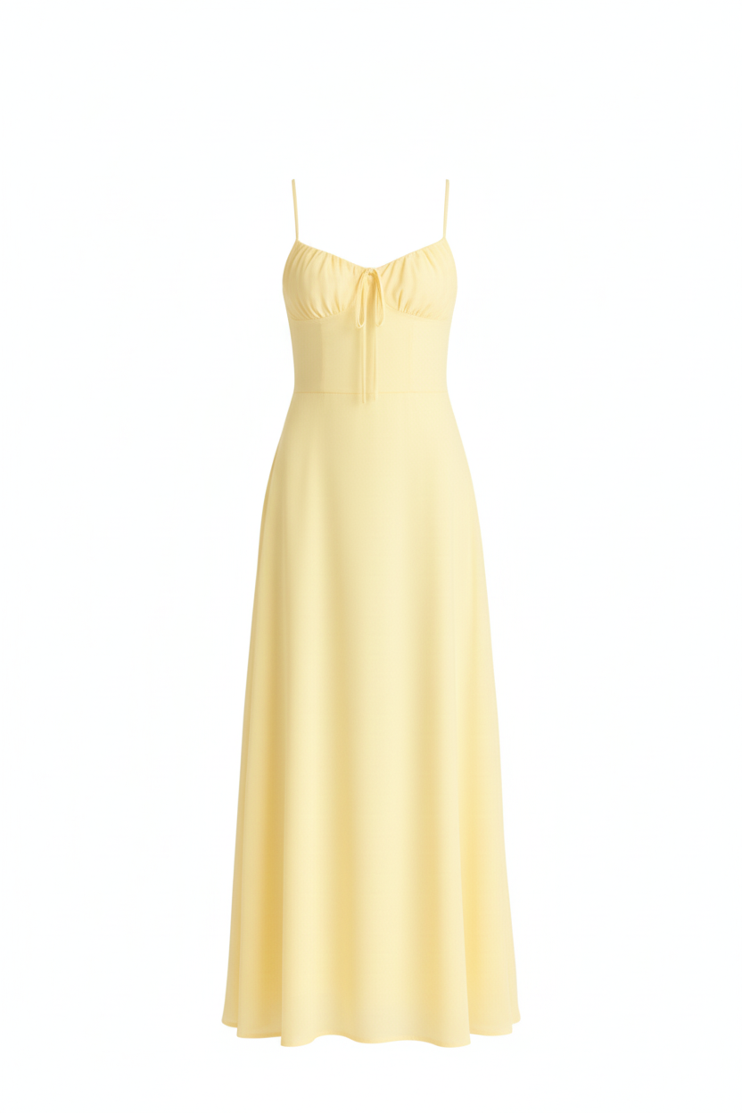 Vrouwelijke Maxi Zomerjurk Dames met Strikdetail