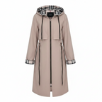 Waterproof and Windproof Zip Coat with Protective Hood – Stylish and Functional Outerwear